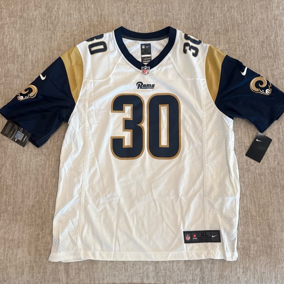 Men's Size XL Nike Todd Gurley II St Louis Rams Game Jersey White
